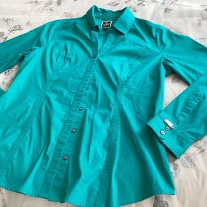 EXPRESS green button down shirt